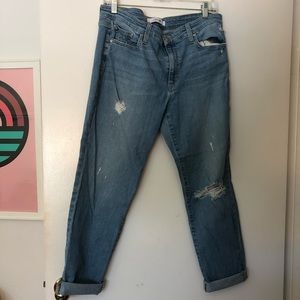 Joe’s light wash boyfriend jeans
